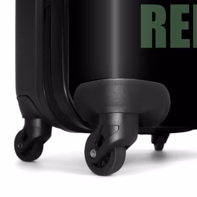 Suitcase - Black background with green text Eat Sleep Travel Repeat — 6