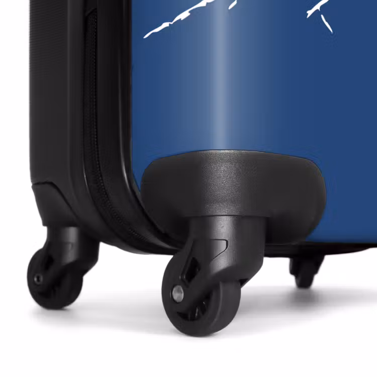 Suitcase - Blue background with white mountain illustration — 6