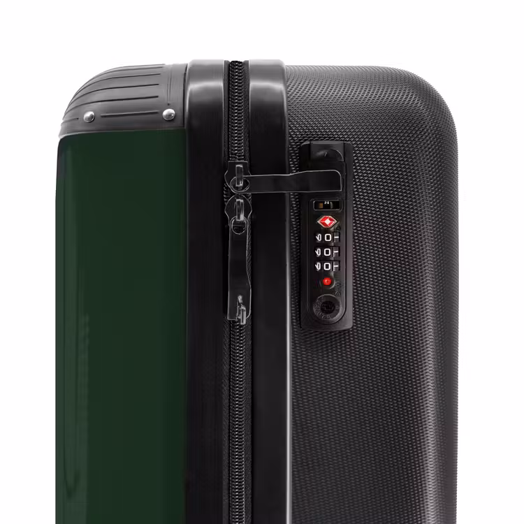 Suitcase - Green background with double white vertical stripes — 5