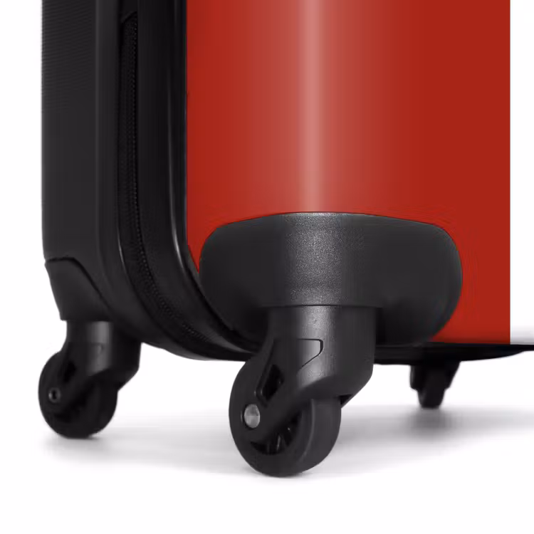 Suitcase - Red background with double white center stripe — 6