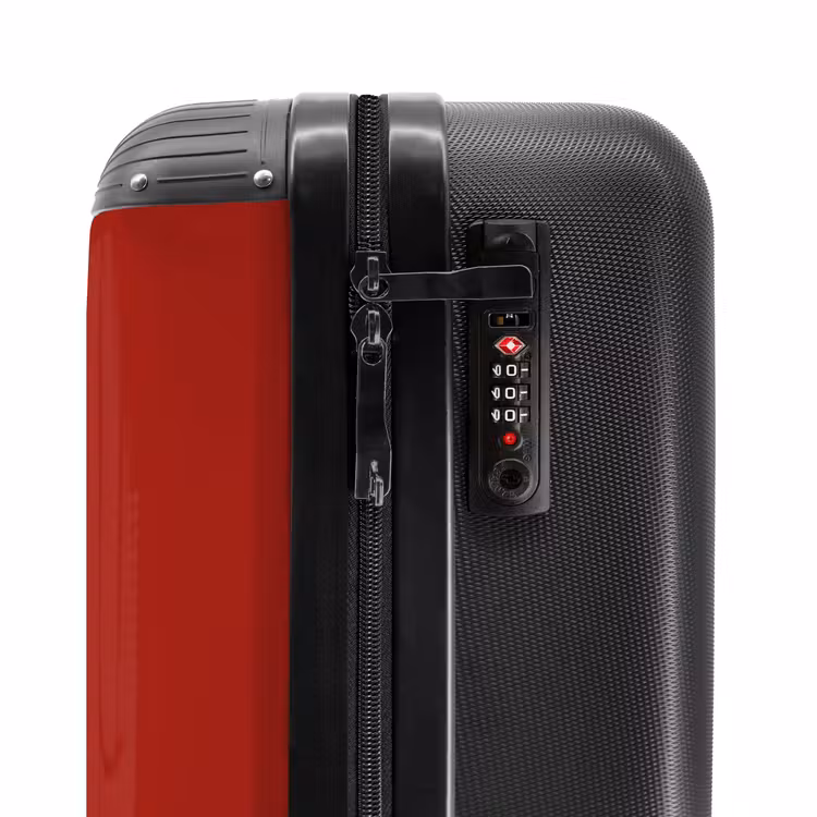 Suitcase - Red background with white cross pattern at lower left — 5