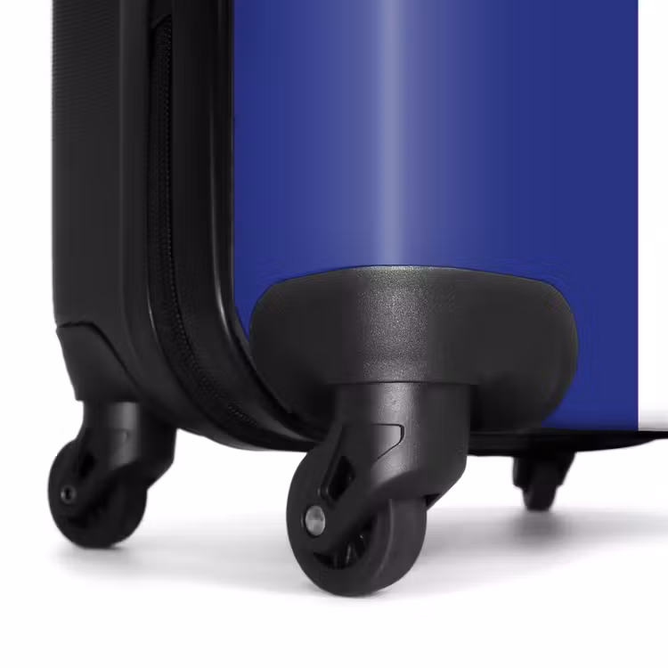 Suitcase - Royal blue background with double white center stripe — 6