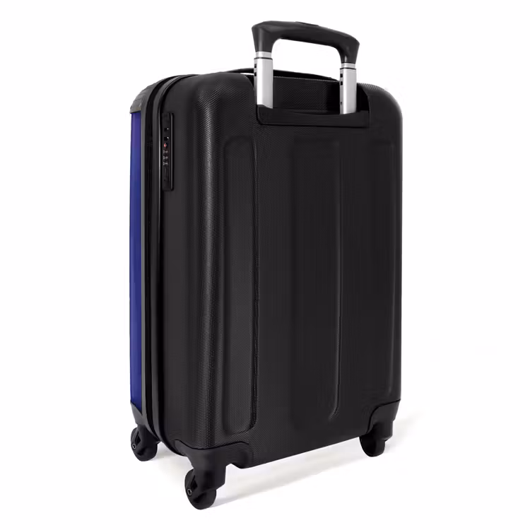 Suitcase - Royal blue background with double white side stripes on the left — 2