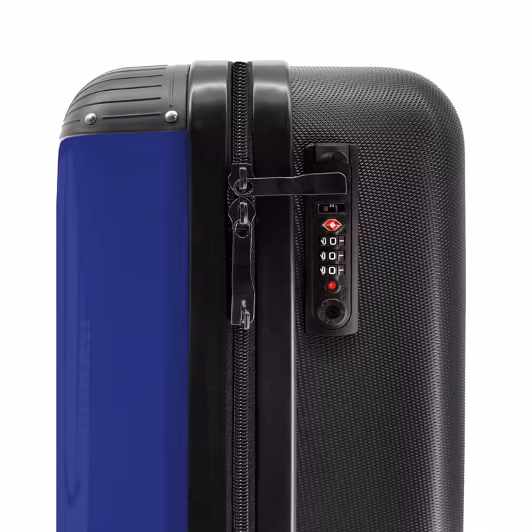 Suitcase - Royal blue background with double white side stripes on the left — 5