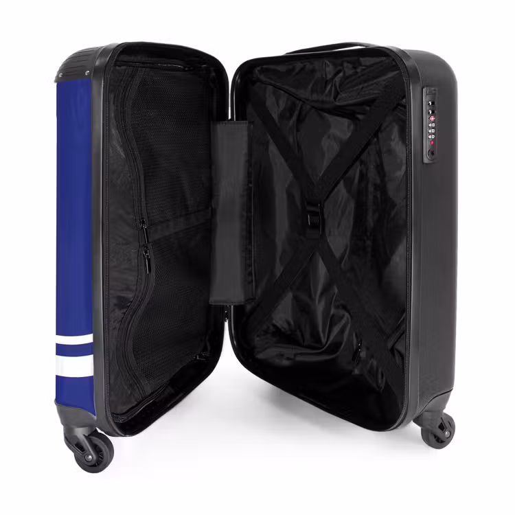 Suitcase - Royal blue background with white grid at lower left — 3