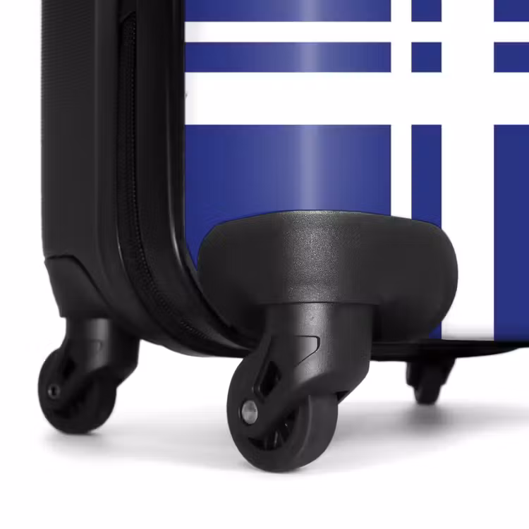 Suitcase - Royal blue background with white grid at lower left — 6