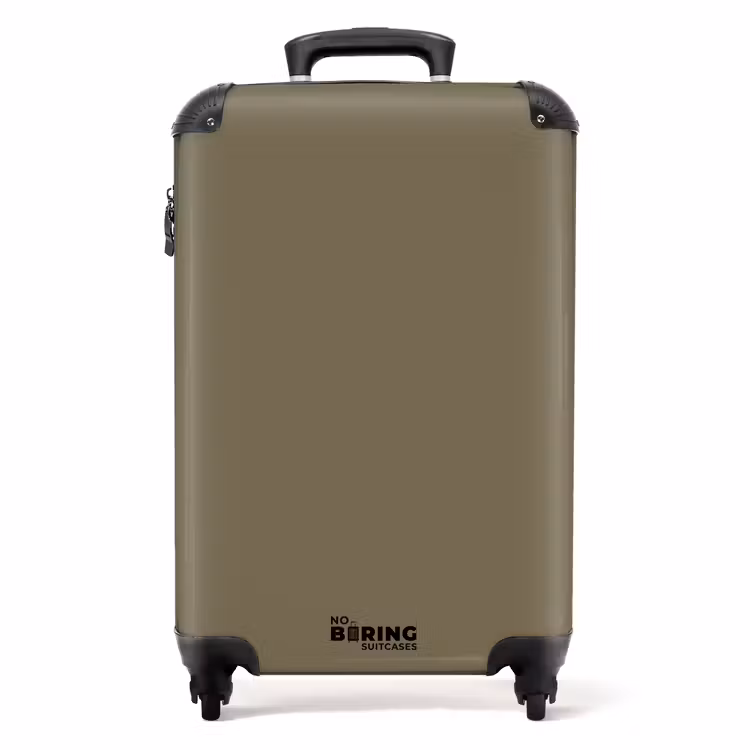 Suitcase - Olive green shade of brown — 1