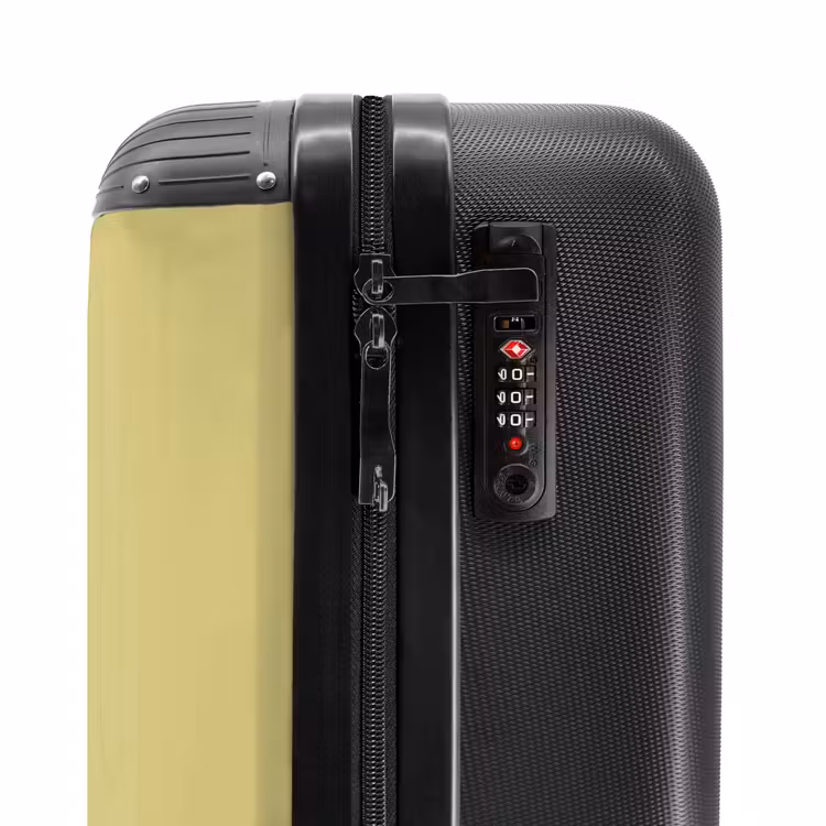 Suitcase - Soft yellow khaki shade — 5