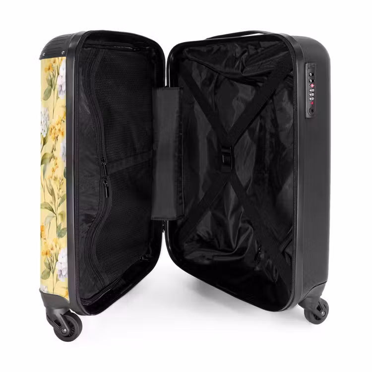 Suitcase - Blossom pattern yellow — 5