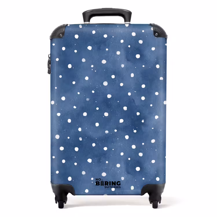 Suitcase - Dots pattern blue — 1