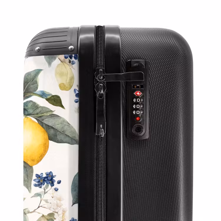Suitcase - Lemon with blossom pattern — 6