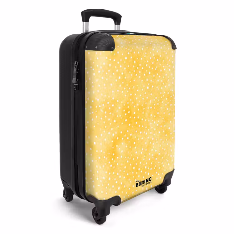Suitcase - Polka dots pattern yellow — 2