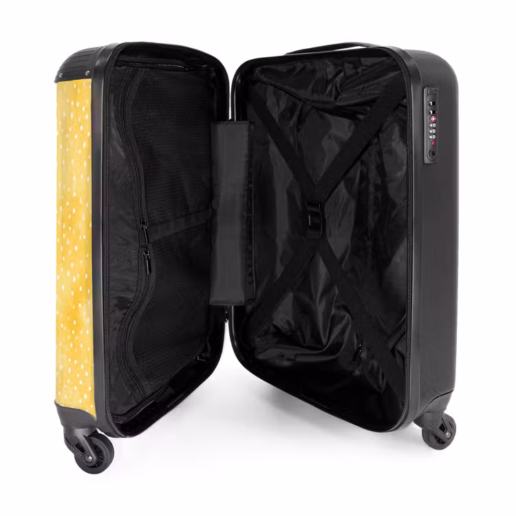Suitcase - Polka dots pattern yellow — 5