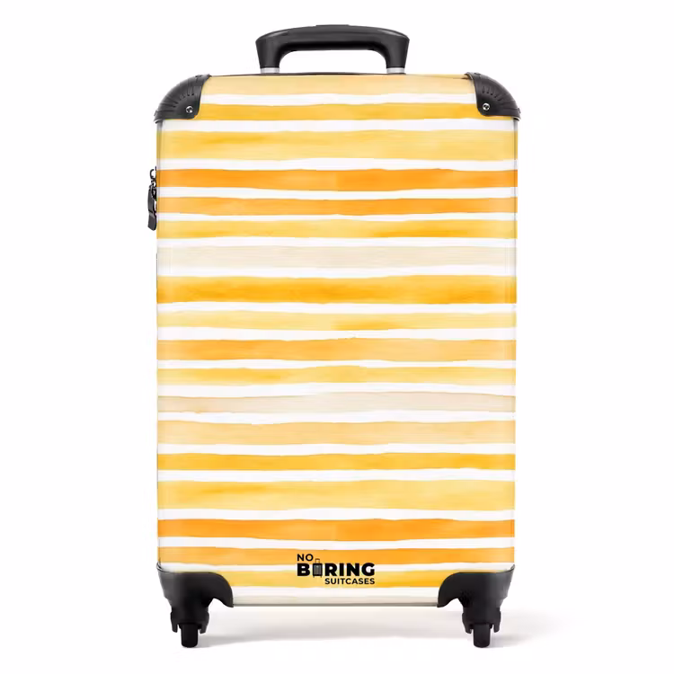 Suitcase - Stripes pattern yellow — 1