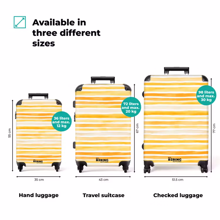 Suitcase - Stripes pattern yellow — 3