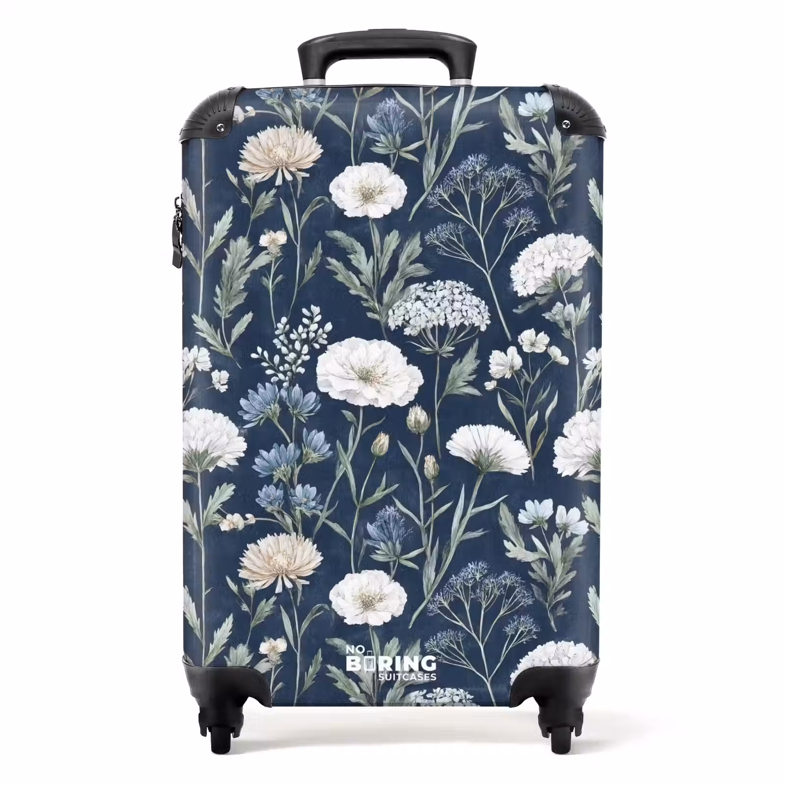 Suitcase - Flower pattern blue — 1