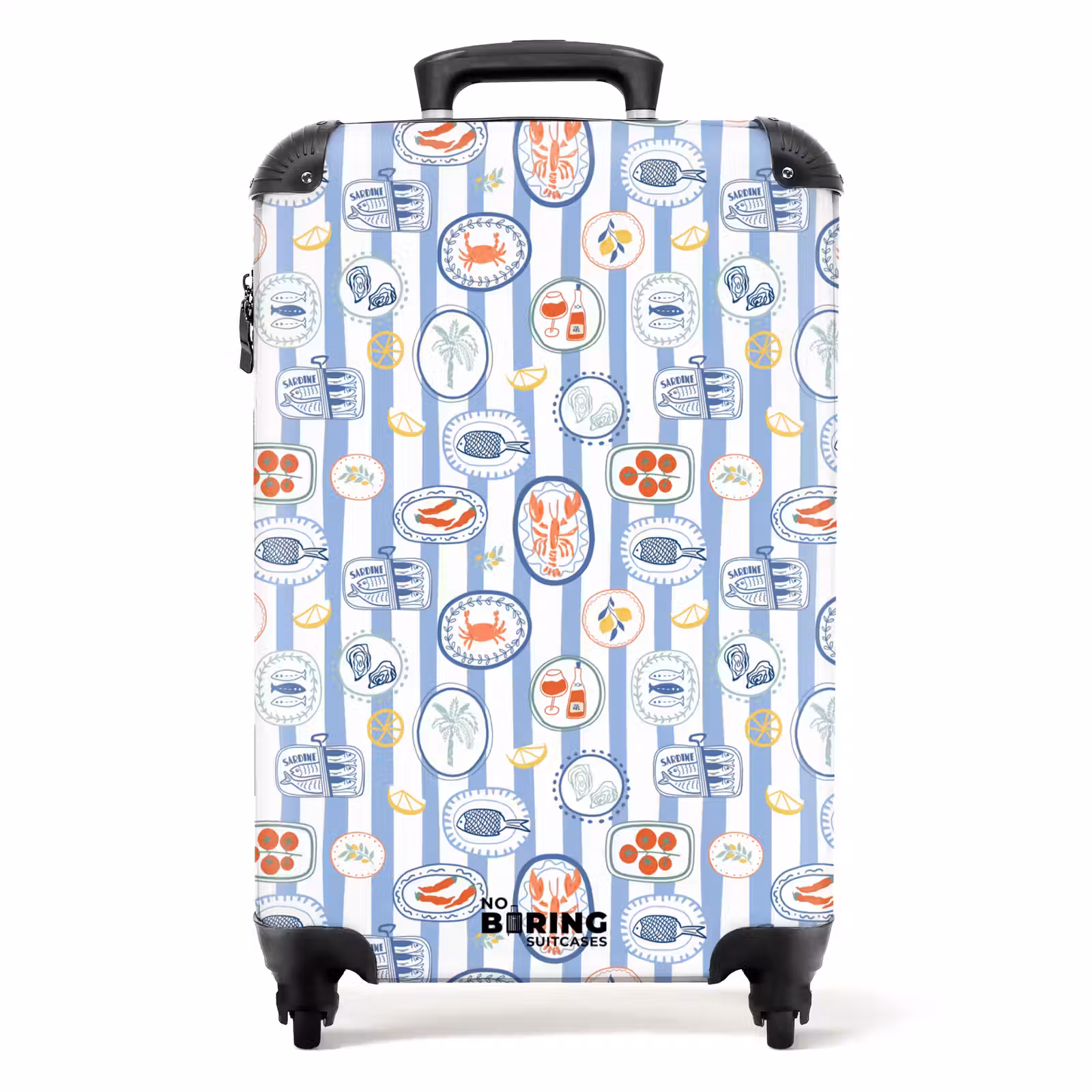 Suitcase - Striped summer print colorful — 1
