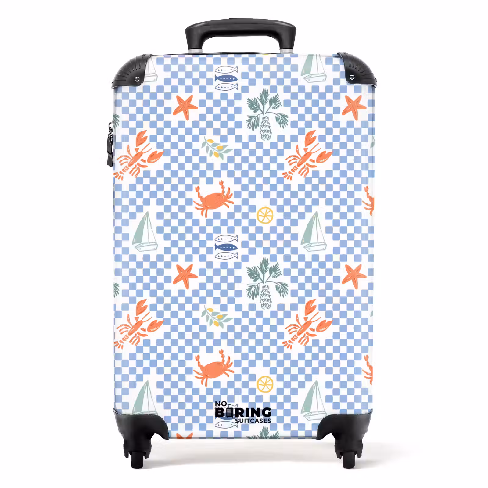 Suitcase - Summer beach print blue — 1