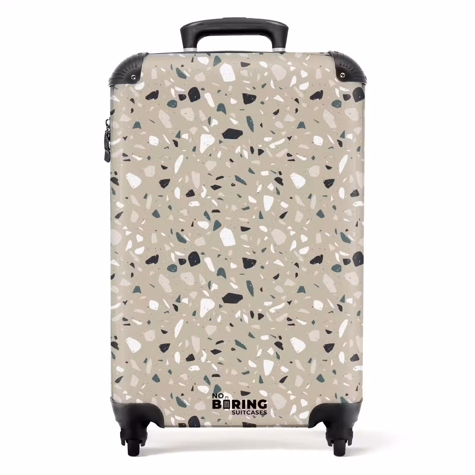 Suitcase - Terrazzo pattern colorful gray green — 1
