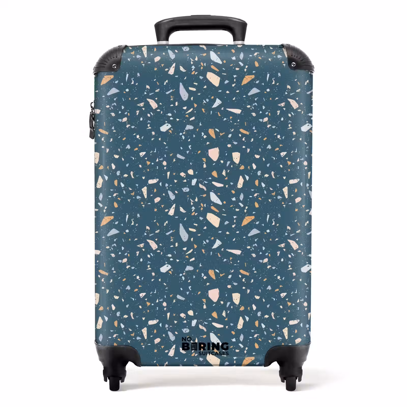 Suitcase - Terrazzo pattern green with pastel — 1