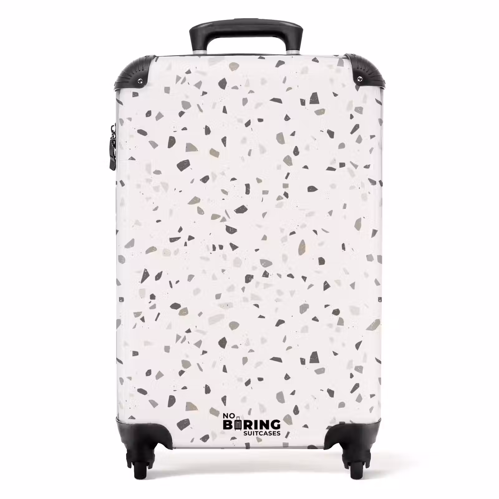 Suitcase - Terrazzo pattern multicolored gray — 1