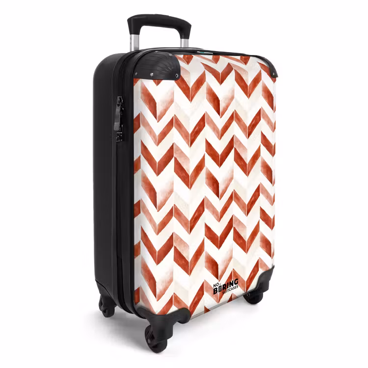 Suitcase - Arrows pattern red — 4