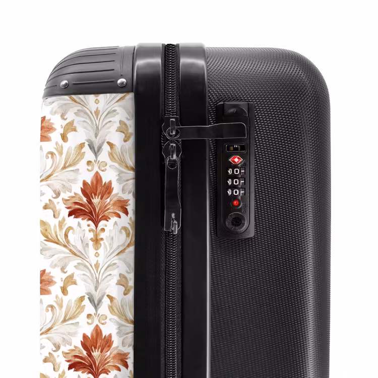 Suitcase - Baroque pattern red — 5