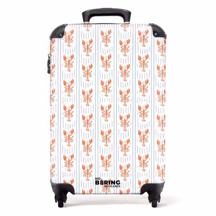 Suitcase - Cancer with stripes pattern blue — 1