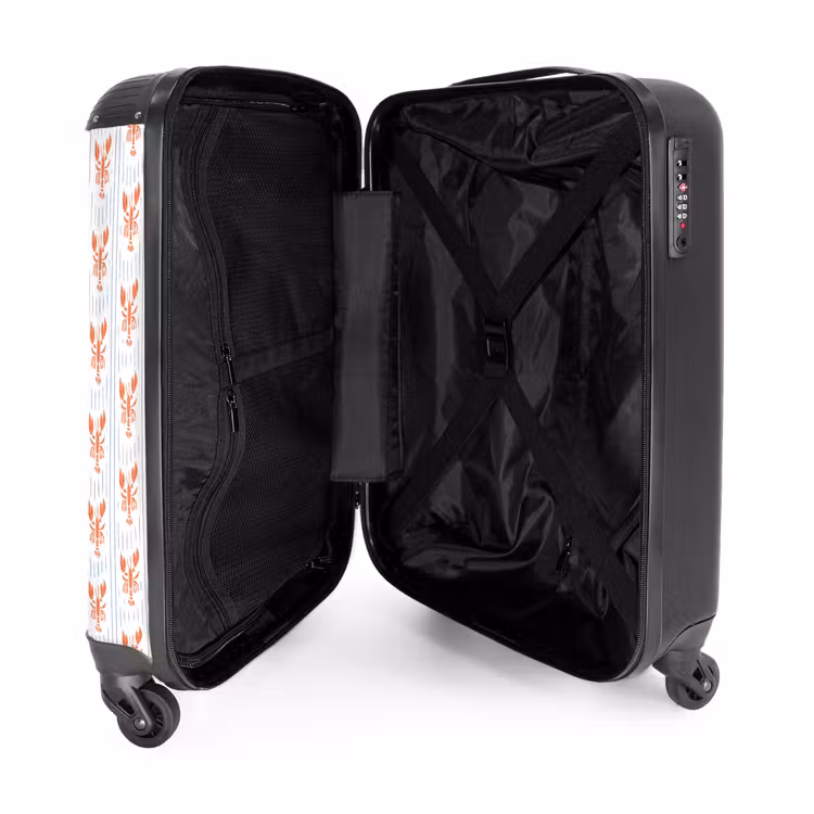 Suitcase - Cancer with stripes pattern blue — 3