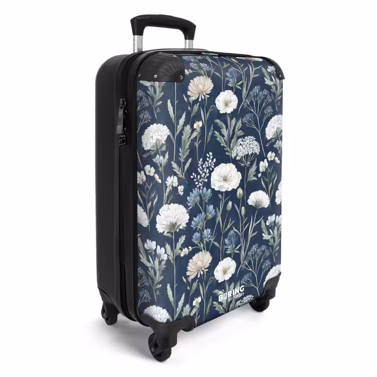 Suitcase - Flower pattern blue — 4