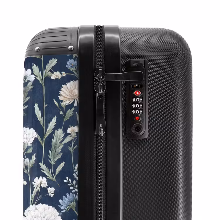 Suitcase - Flower pattern blue — 5