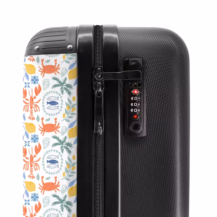 Suitcase - Lobster and lemon pattern colorful — 5