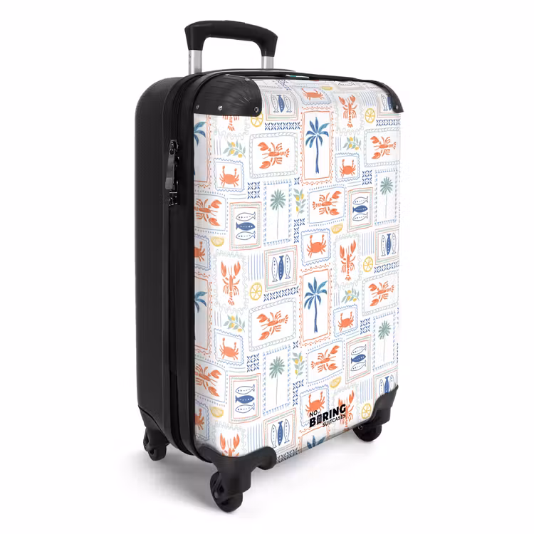 Suitcase - Lobster with summer pattern colorful — 4