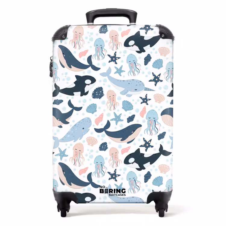 Suitcase - Ocean animals colorful — 1