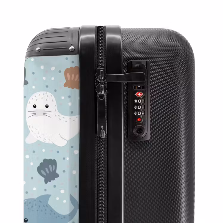 Suitcase - Sea animals pattern colorful — 6