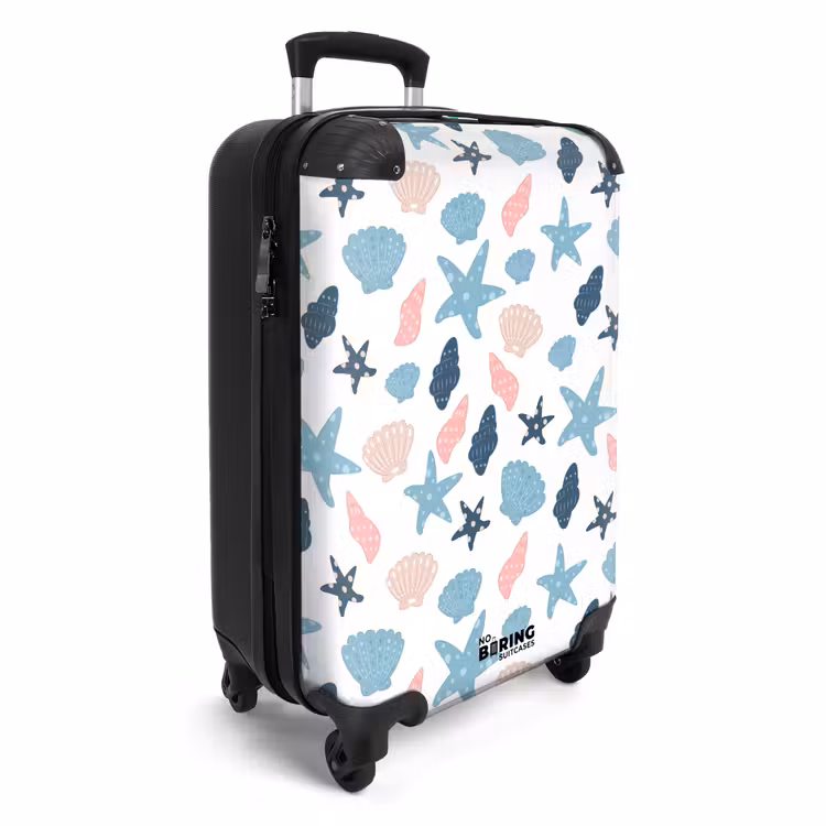 Suitcase - Shells pattern colorful — 2