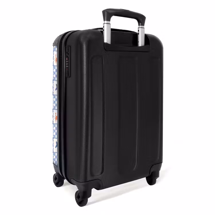 Suitcase - Square summer print blue — 2