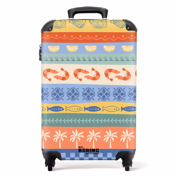 Suitcase - Striped illustrations colorful — 1