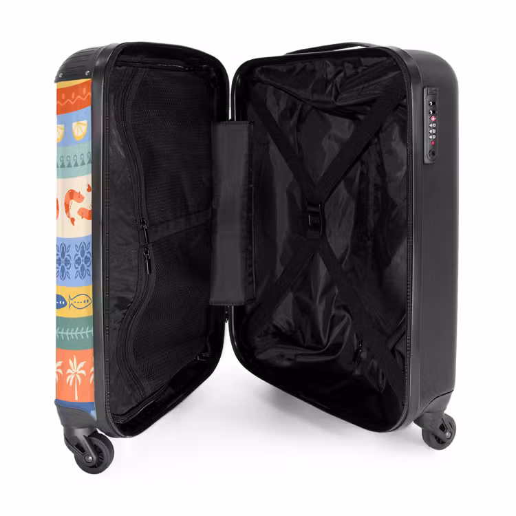 Suitcase - Striped illustrations colorful — 3