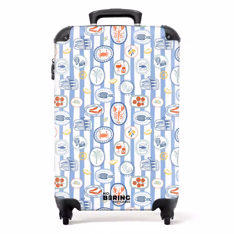 Suitcase - Striped summer print colorful — 1