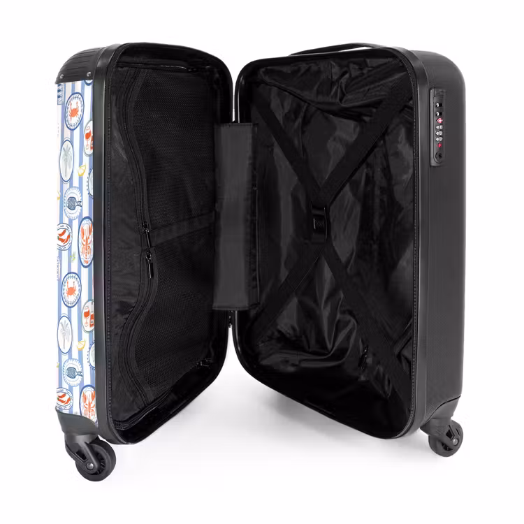 Suitcase - Striped summer print colorful — 3