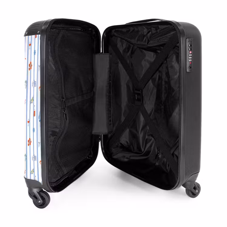 Suitcase - Striped vacation print colorful — 3