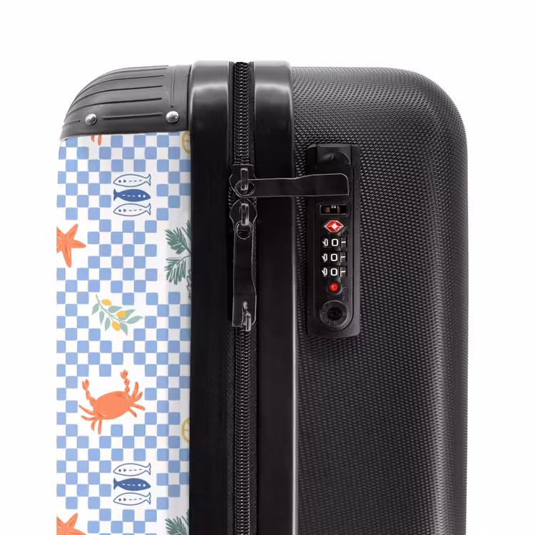 Suitcase - Summer beach print blue — 5