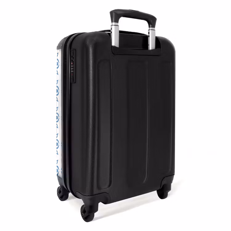 Suitcase - Summer tile print blue — 2
