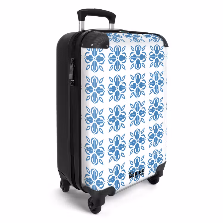 Suitcase - Summer tile print blue — 4
