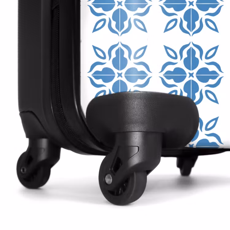 Suitcase - Summer tile print blue — 6