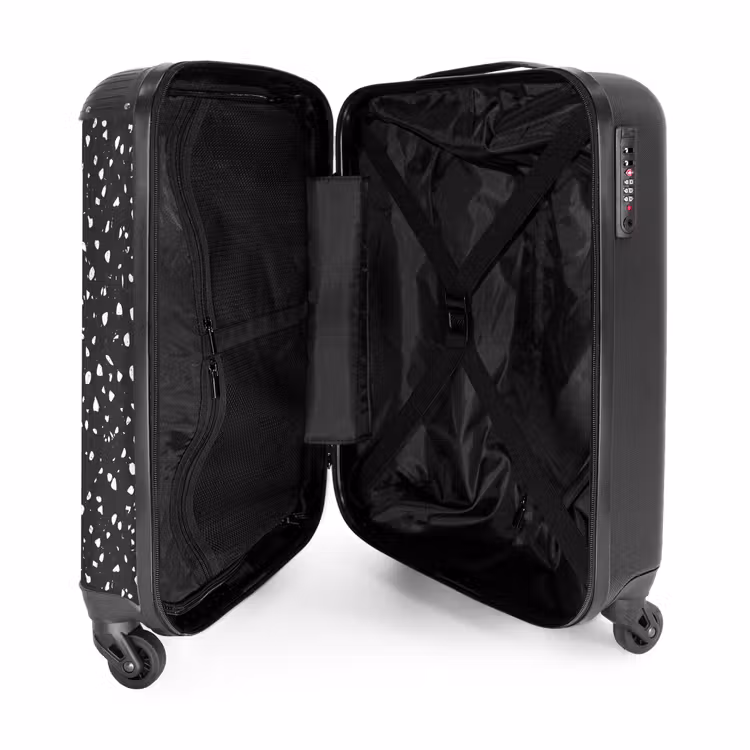 Suitcase - Terrazzo pattern black and white — 3