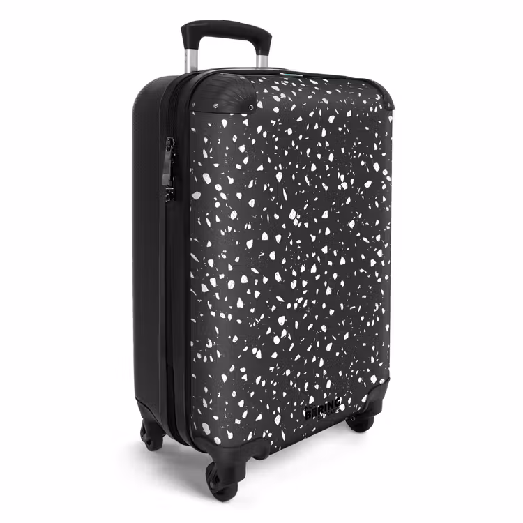 Suitcase - Terrazzo pattern black and white — 4