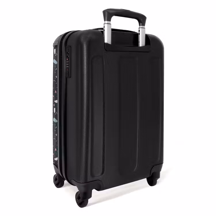 Suitcase - Terrazzo pattern black with pastel — 2