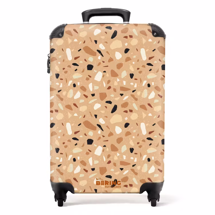 Suitcase - Terrazzo pattern colorful brown — 1